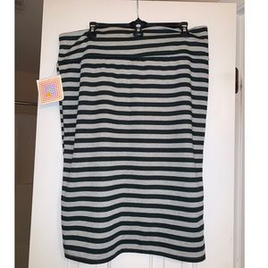 NWT LuLaRoe Cassie Size 2XL Skirt Black and Grey